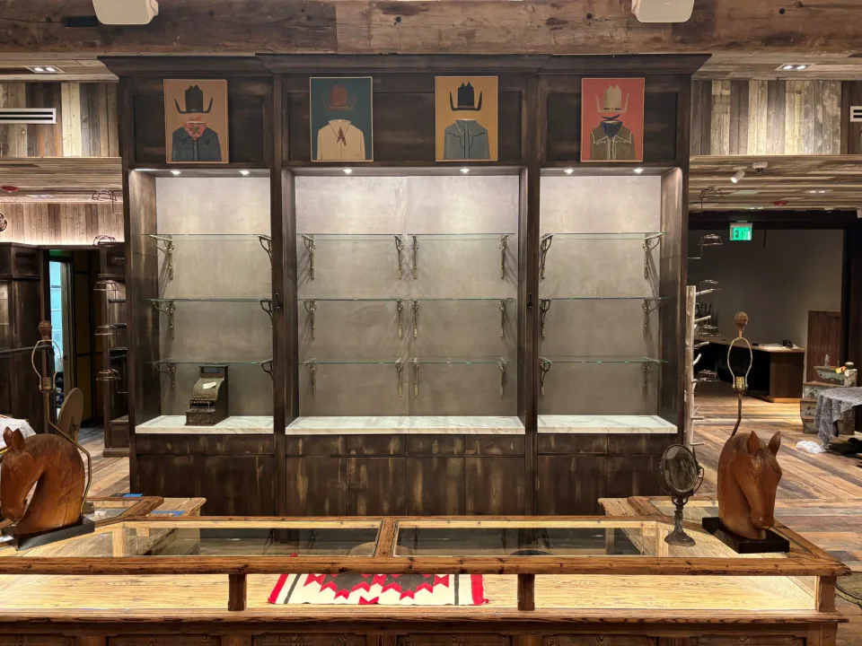 CKC custom cabinetry and casework in a finished retail interior.
